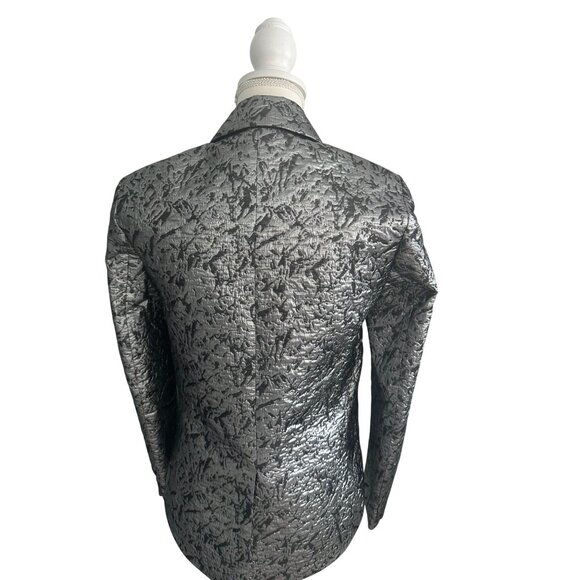 ZADIG & VOLTAIRE Silver Metallic Jacket Blazer Size 36 / US Small - Picture 7 of 8